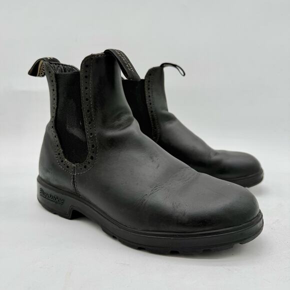 Blundstone Classic Black Leather Pull-On Chelsea Boots Women's Size 8.5 - Picture 2 of 8